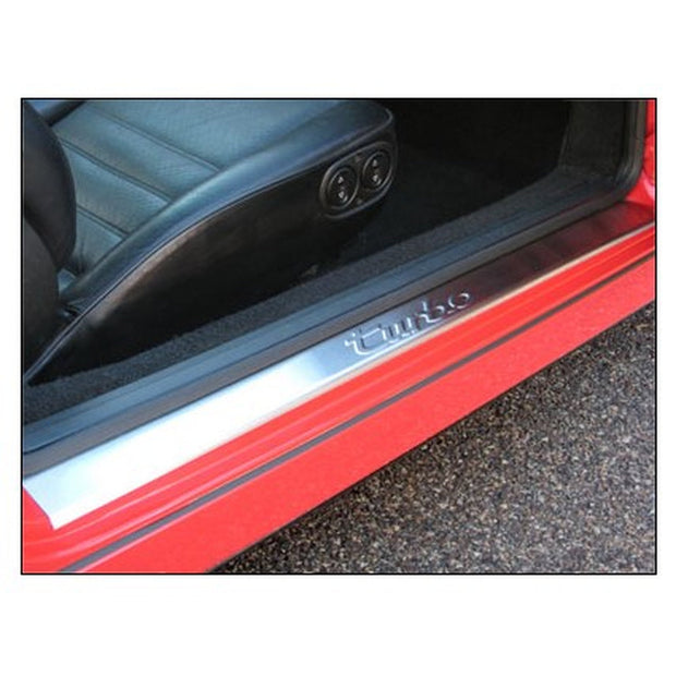 Edelstahlplatten-Set mit Logo Turbo. Porsche 944/924/968