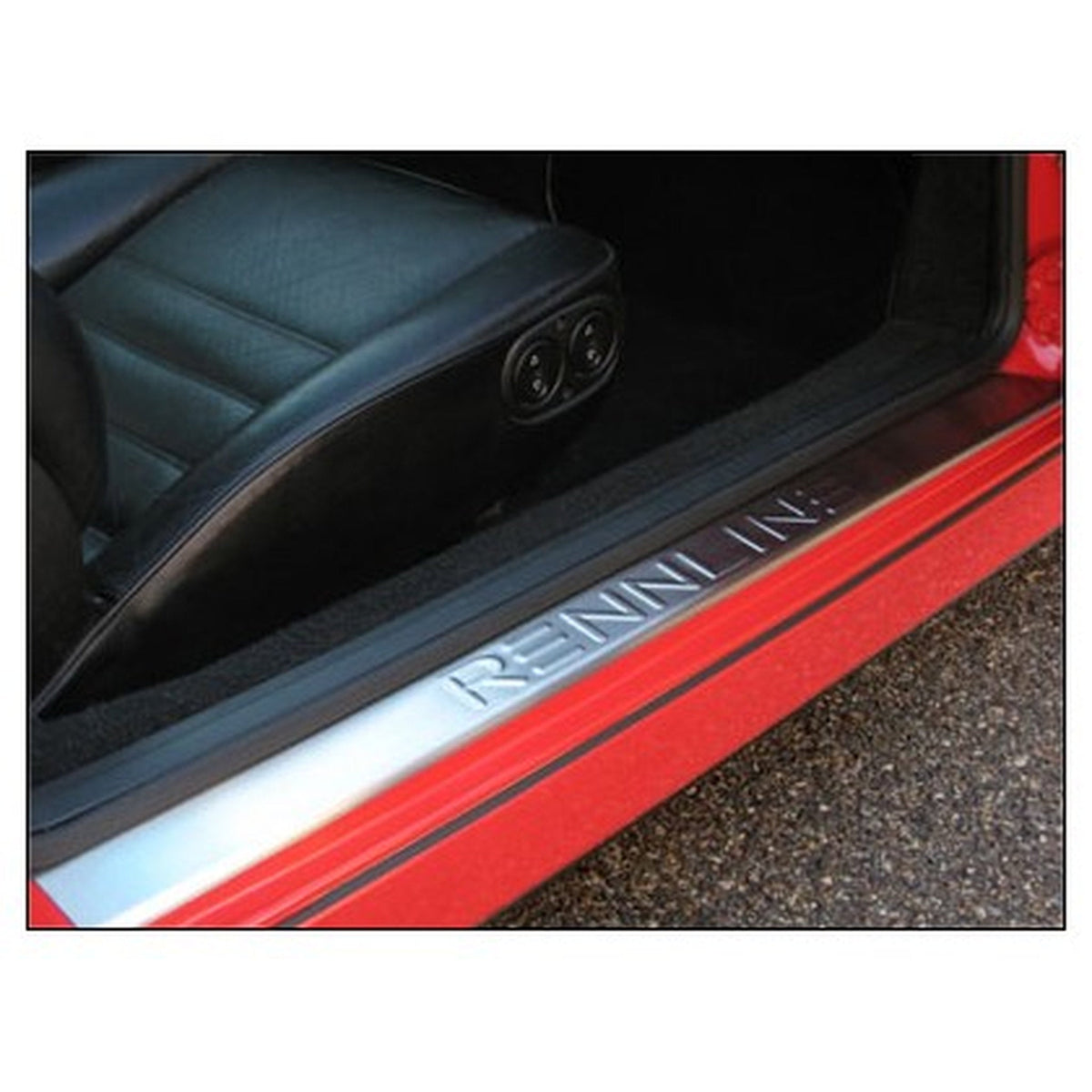 Stainless steel door sill plates with Porsche 944/924/968 logo