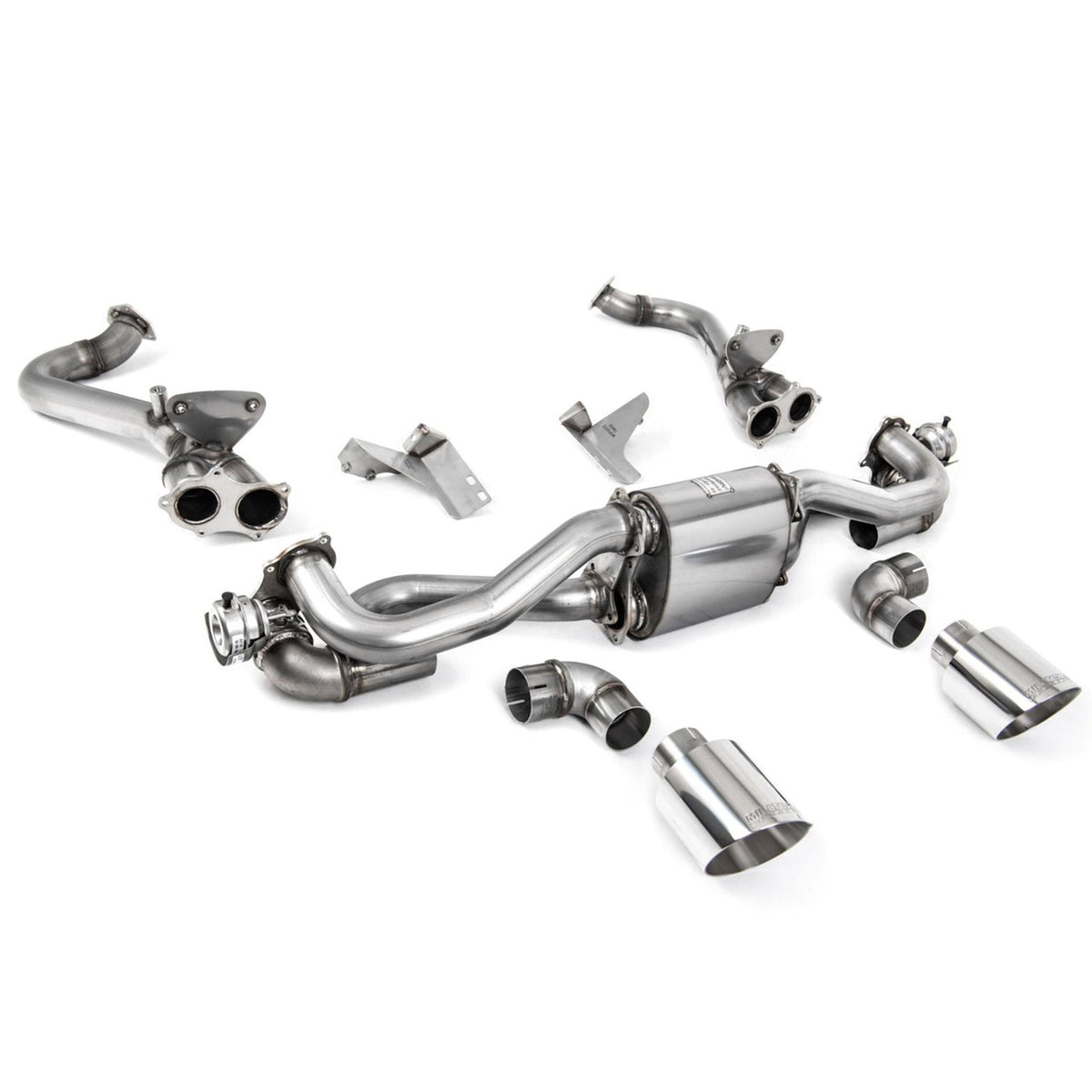 Milltek GPF Bypass Sports Exhaust with Polished GT-115 Trims - Milltek Sport - Porsche 718 Boxster / Cayman 4.0L