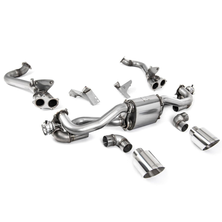 Milltek GPF Bypass-Sportauspuff mit polierten GT-115-Verkleidungen – Milltek Sport – Porsche 718 Boxster / Cayman 4.0L