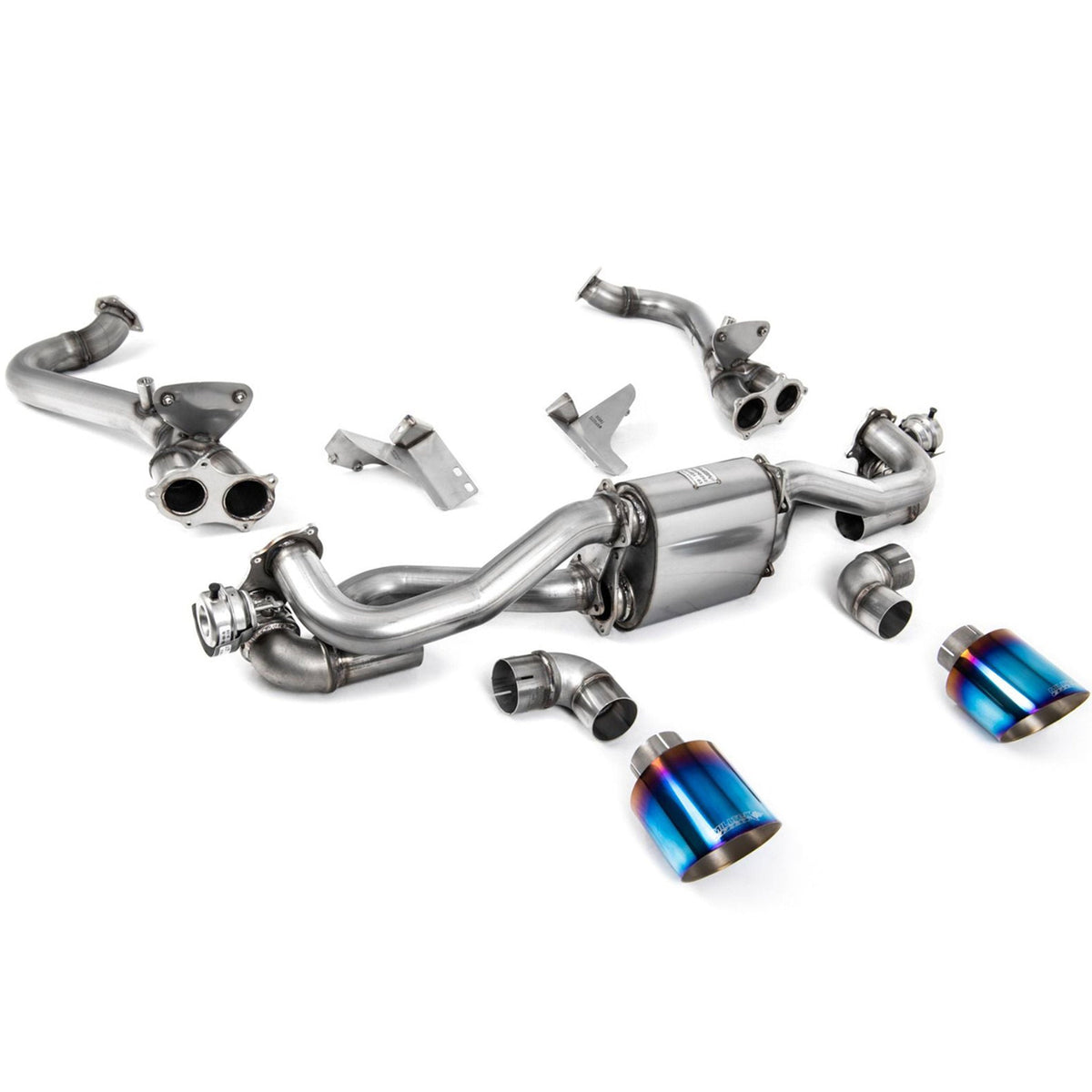 Milltek GPF Bypass Sports Exhaust with Burnt Titanium GT-115 Trims - Milltek Sport - Porsche 718 Boxster / Cayman 4.0L