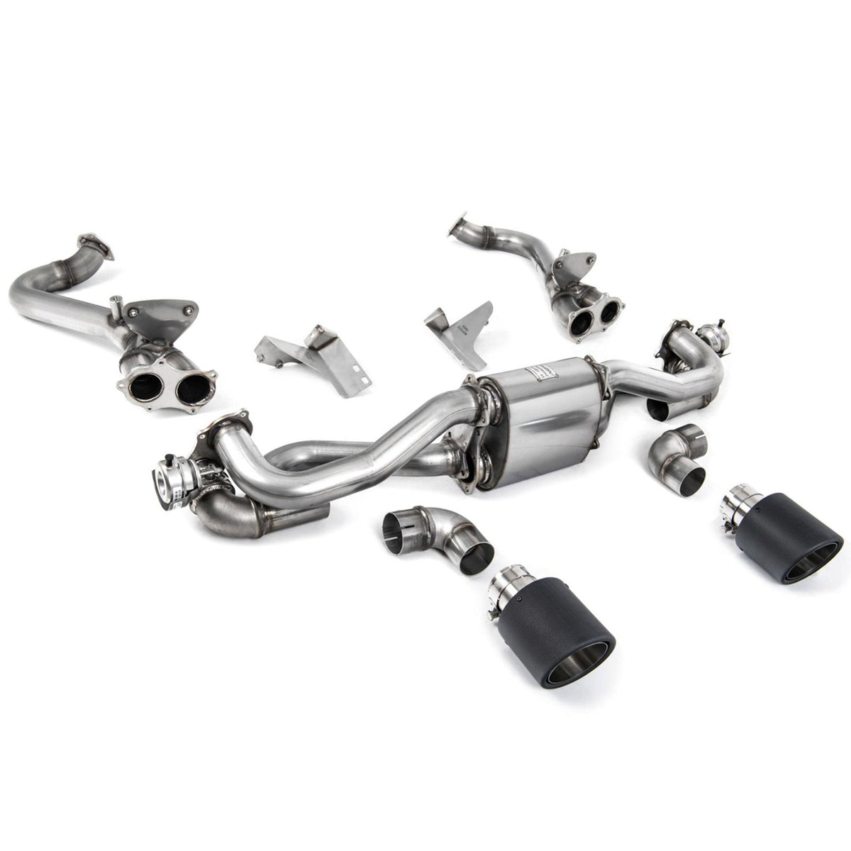 Milltek GPF Bypass Sportauspuff mit Jet Carbon GT-115 Blenden – Milltek Sport – Porsche 718 Boxster / Cayman 4.0L