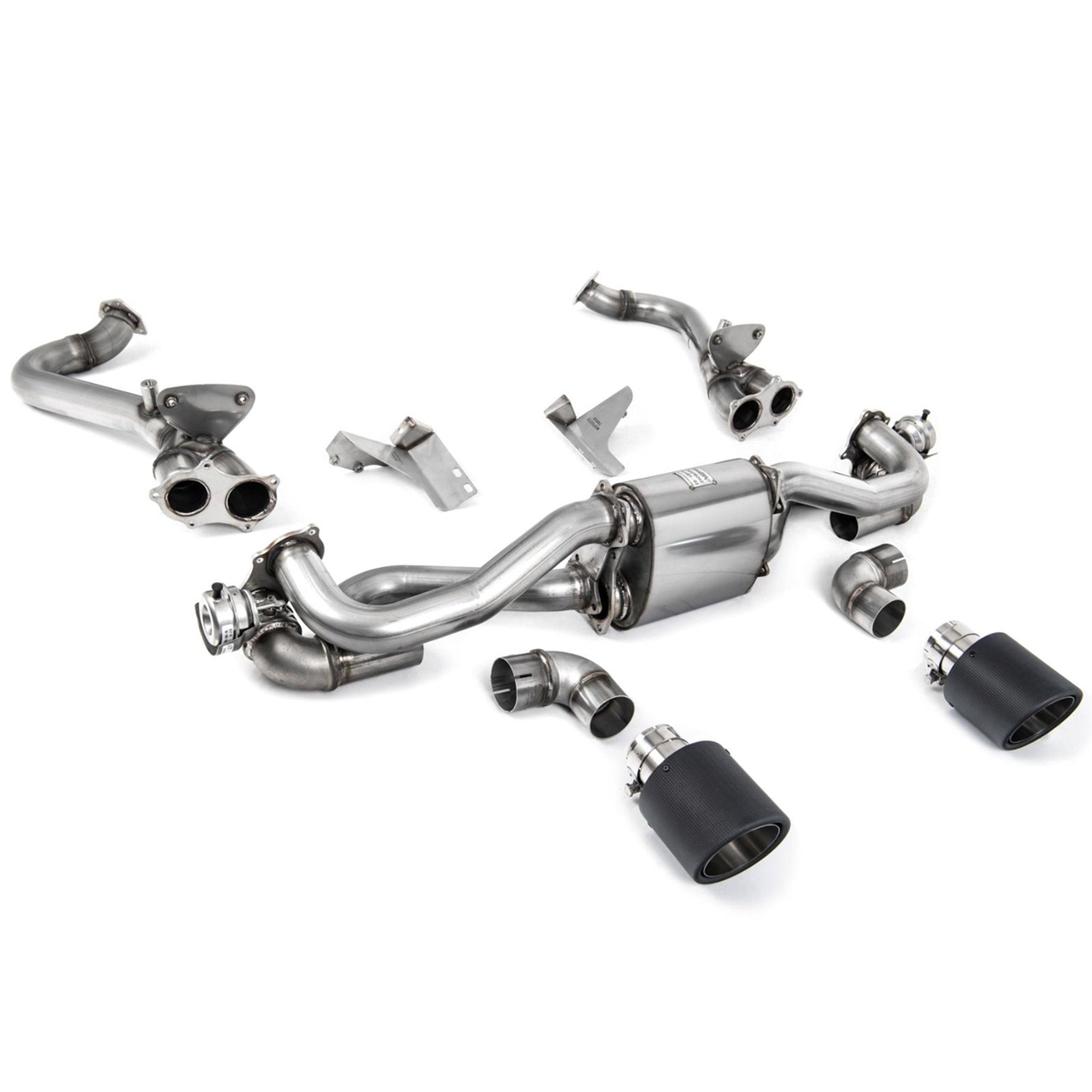 Milltek GPF Bypass Sportauspuff mit Jet Carbon GT-115 Blenden – Milltek Sport – Porsche 718 Boxster / Cayman 4.0L