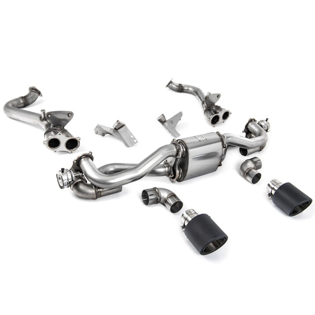 Milltek GPF Bypass Sportauspuff mit Jet Carbon GT-115 Blenden – Milltek Sport – Porsche 718 Boxster / Cayman 4.0L