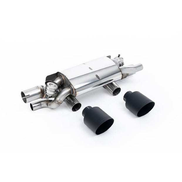 Milltek Sport Exhaust rear silencer (PSE) with GT-115 Cerakote Black tailpipes. Porsche 991.2 3.0LT / S / GTS 2015-19