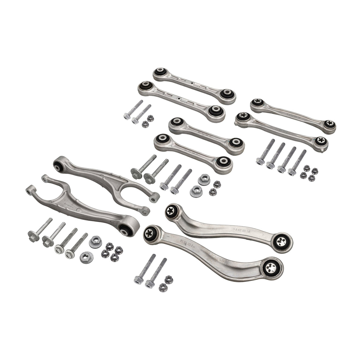 Rear control arms and toe links, set of 10 with bolts, rear for Porsche 991 / 992 Carrera / 992 Turbo