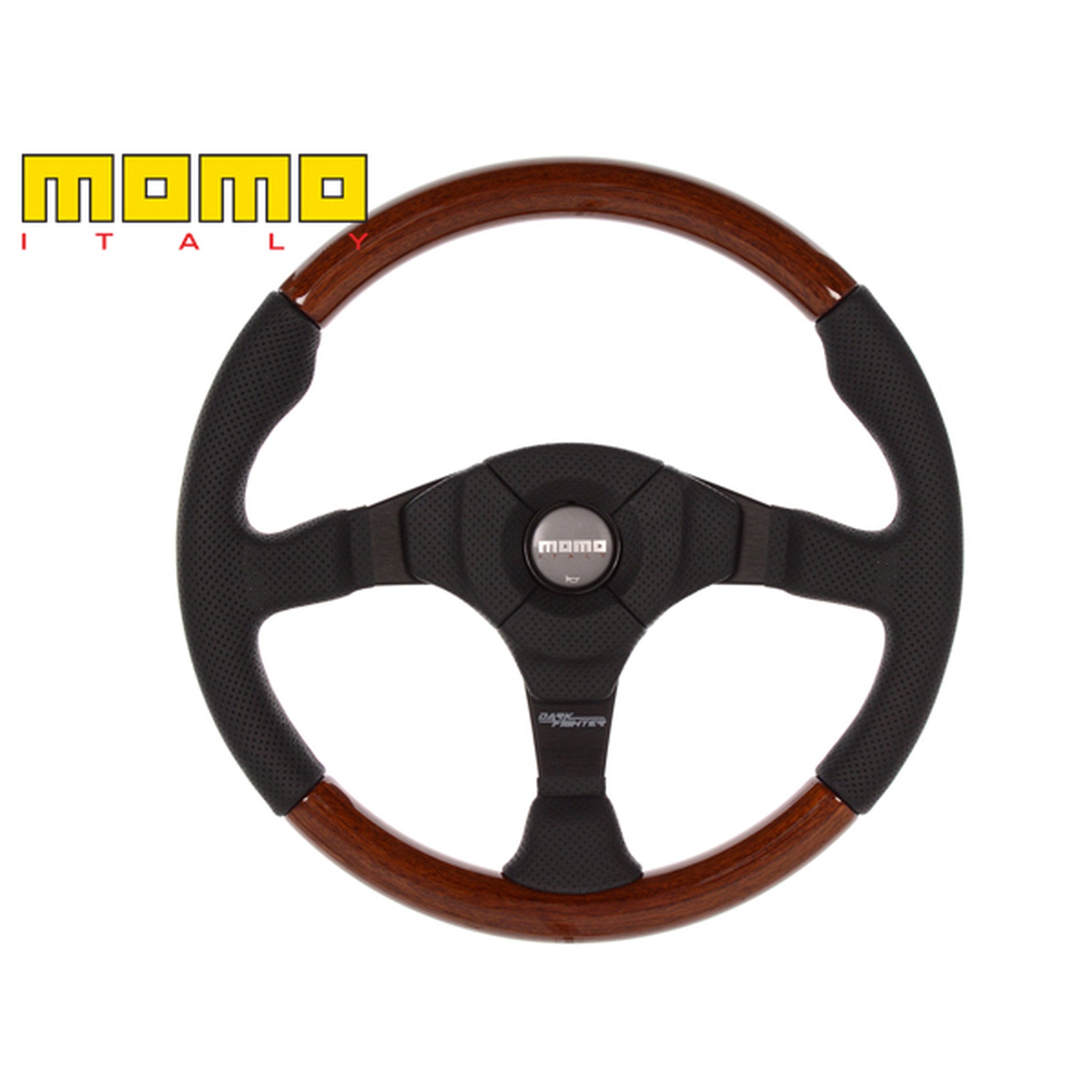 Steering Wheel Dark Fighter Wood - Momo