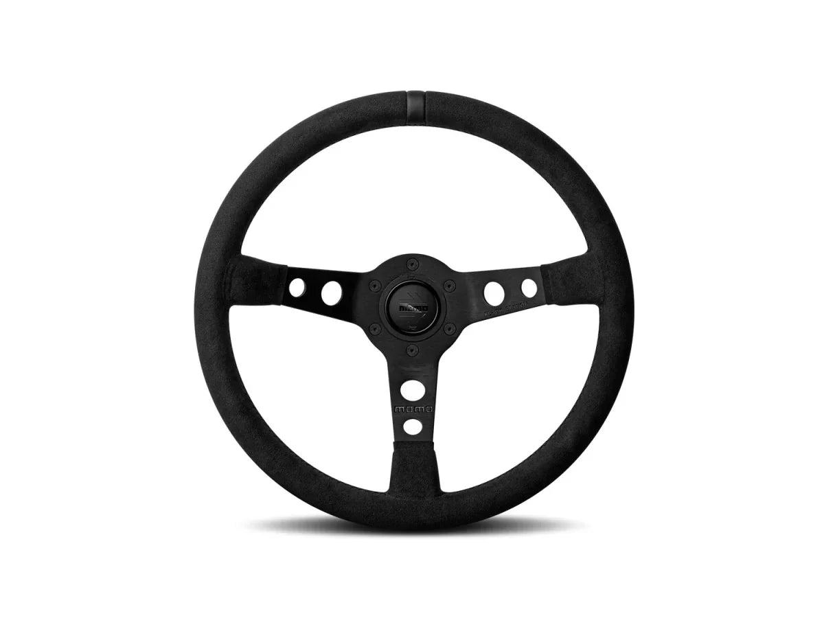 Momo mod.07 Black Edition Lenkrad - schwarze Mikrofaser | Porsche 968 | OEM / Erstausrüsterqualität