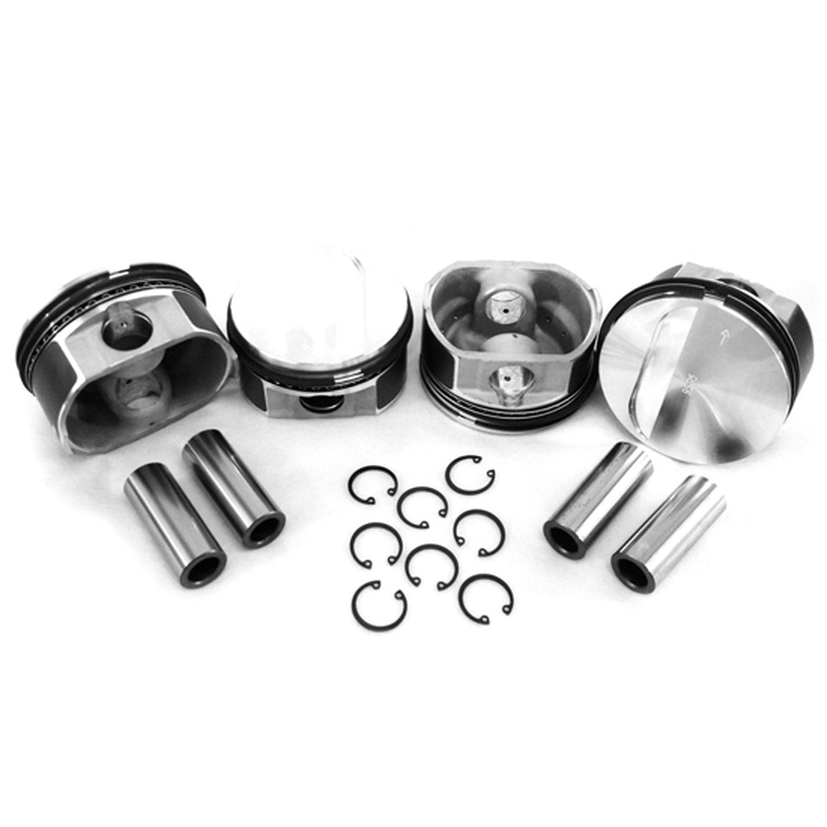 Flat-top piston set, 24mm pin – Porsche 914