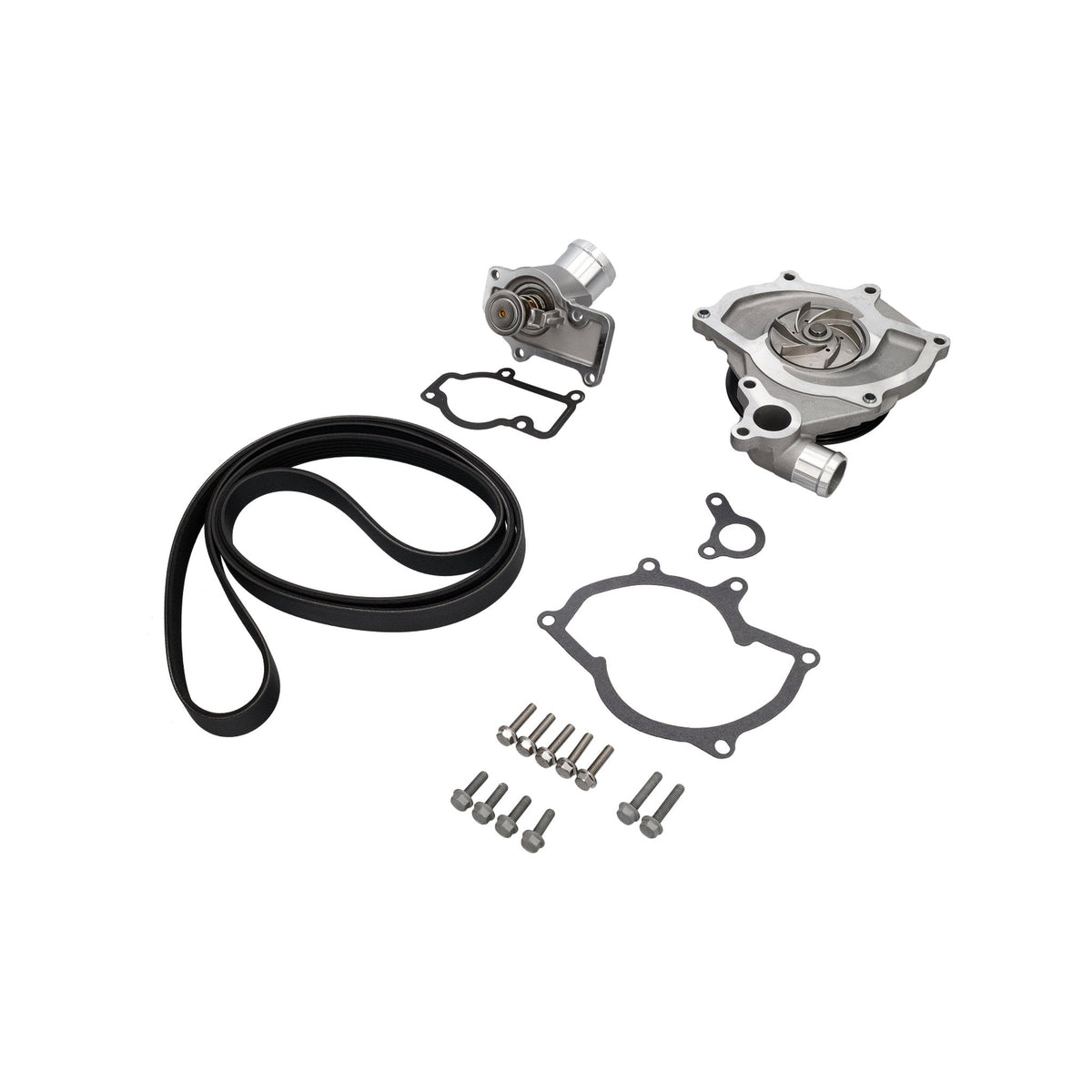 Water pump set with belt and thermostat. Porsche Boxster 986 / 996 with air conditioning (without turbo)