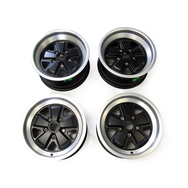 16" Fuchs Style Alufelgen-Set (4 Stück) 7J und 8J Schwarz