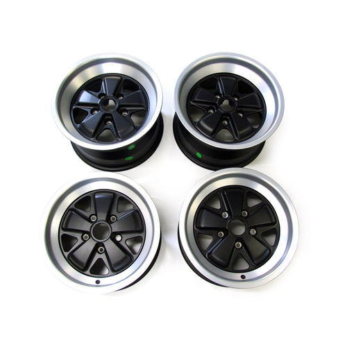 16" Fuchs Style Alufelgen-Set (4 Stück) 7J und 9J Schwarz