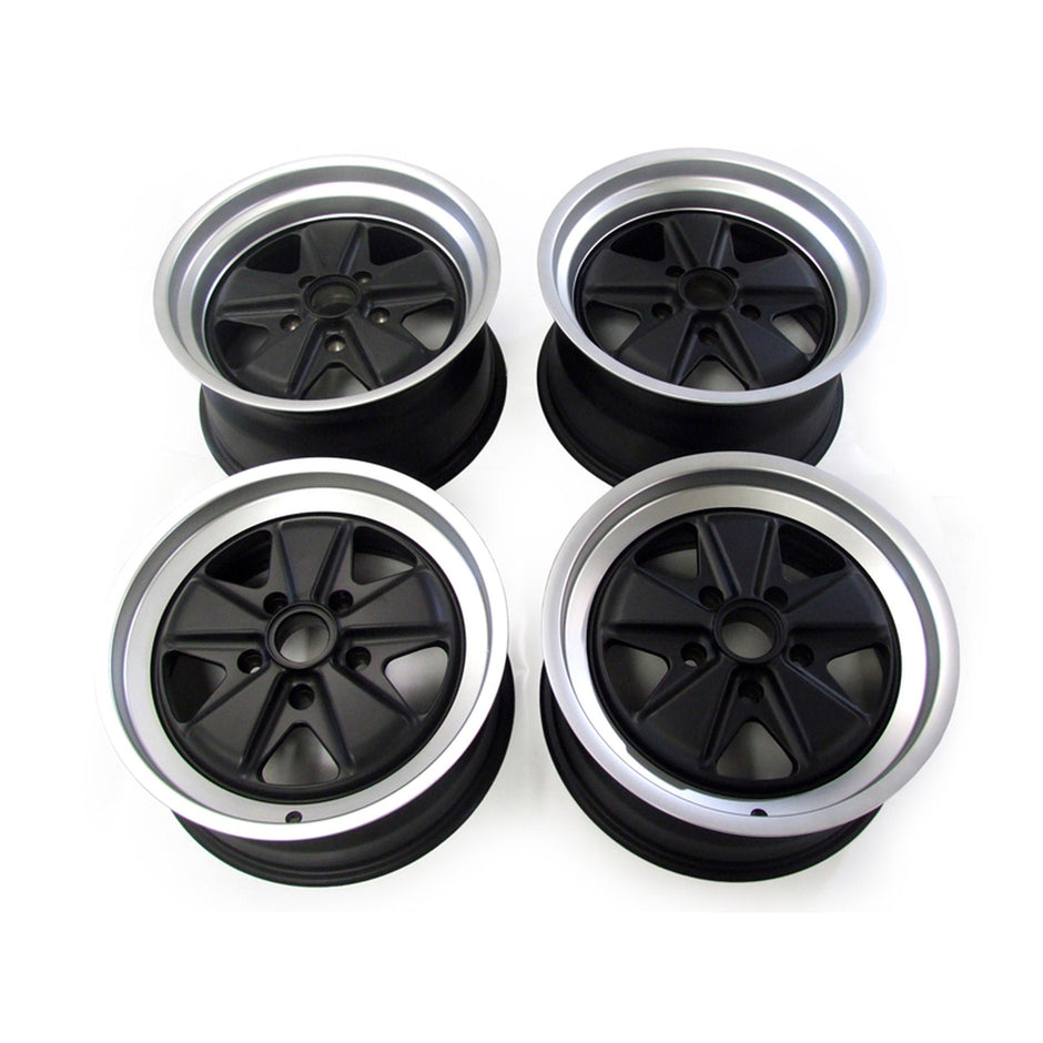 17" Fuchs Style Alufelgen-Set (4 Stück) 7.5J und 9.0J Schwarz