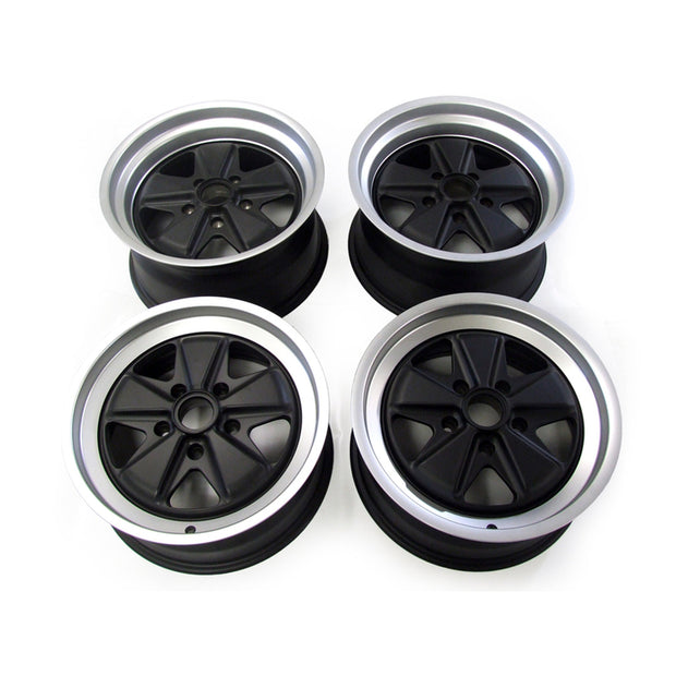 17" Fuchs Style Alufelgen-Set (4 Stück) 7.5J und 9.0J Schwarz