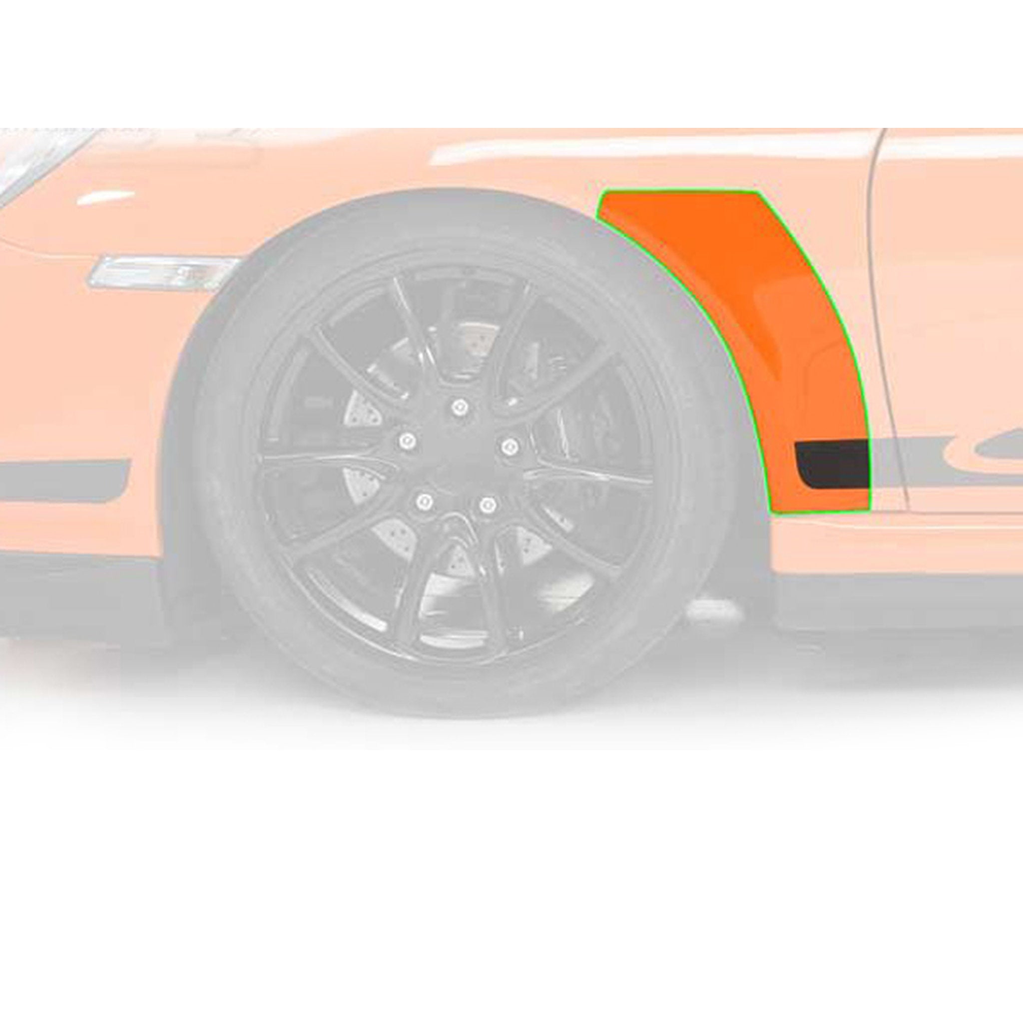 Wider fender flares (front). Porsche 911/996