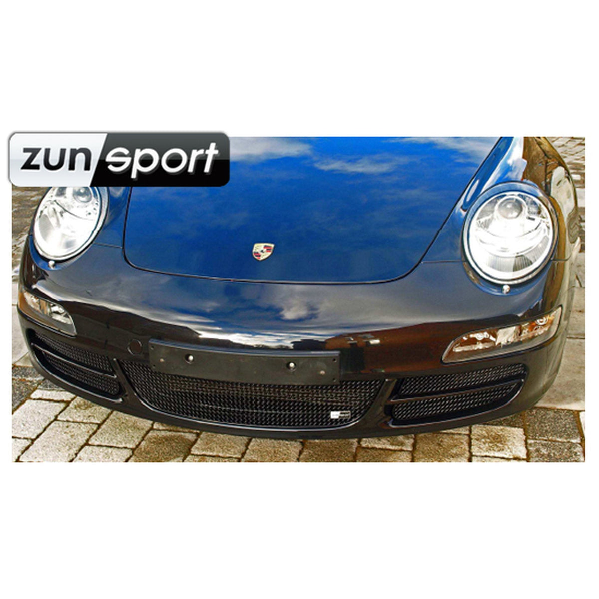 Edelstahl-Kühlergrill-Set für vordere Stoßstange ZunSport. Porsche 997 MKI Carrera