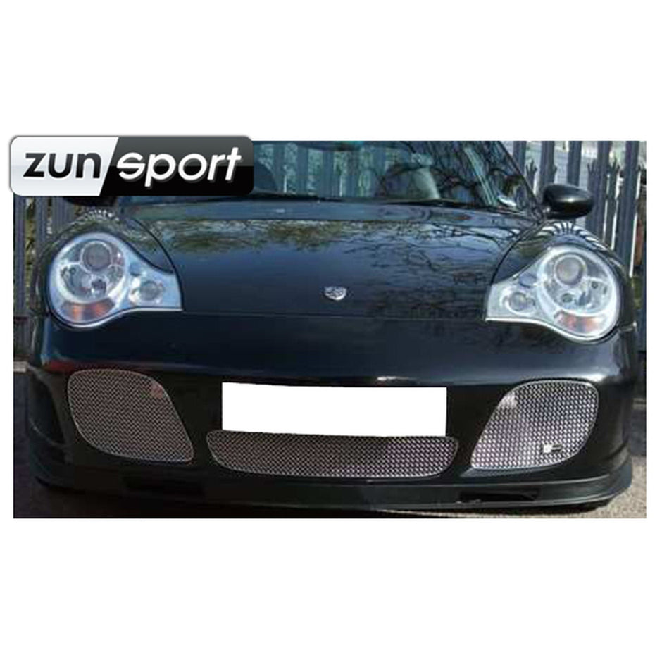 Stainless Steel Grille Set for Front Bumper ZunSport. Porsche 996 Turbo / C4S