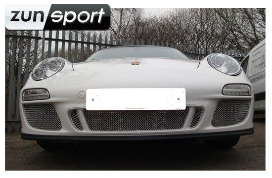 ZunSport Edelstahl-KomplettKühlergrill-Set für Frontstoßstange. Porsche 997.2 Carrera GTS / Modelle mit Aerokit-Frontstoßstange