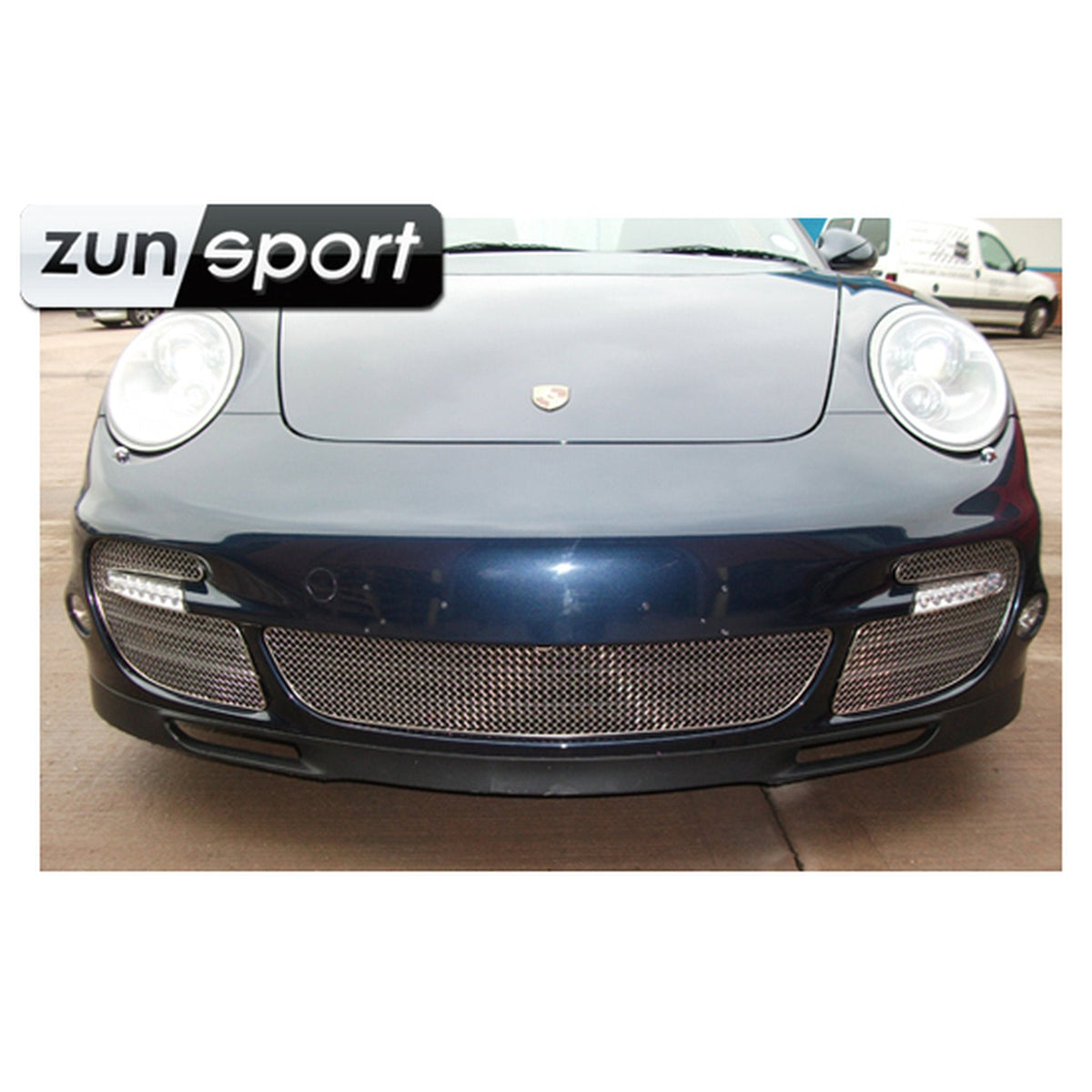 Edelstahl-Kühlergrill-Set für vordere Stoßstange ZunSport. Porsche 997 Turbo