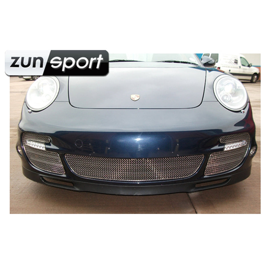Stainless Steel Front Bumper Grille Set ZunSport. Porsche 997 Turbo