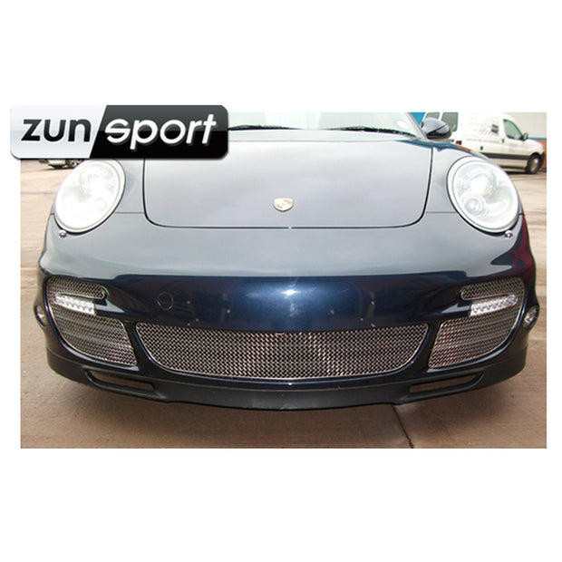 Edelstahl-Kühlergrill-Set für vordere Stoßstange ZunSport. Porsche 997 Turbo