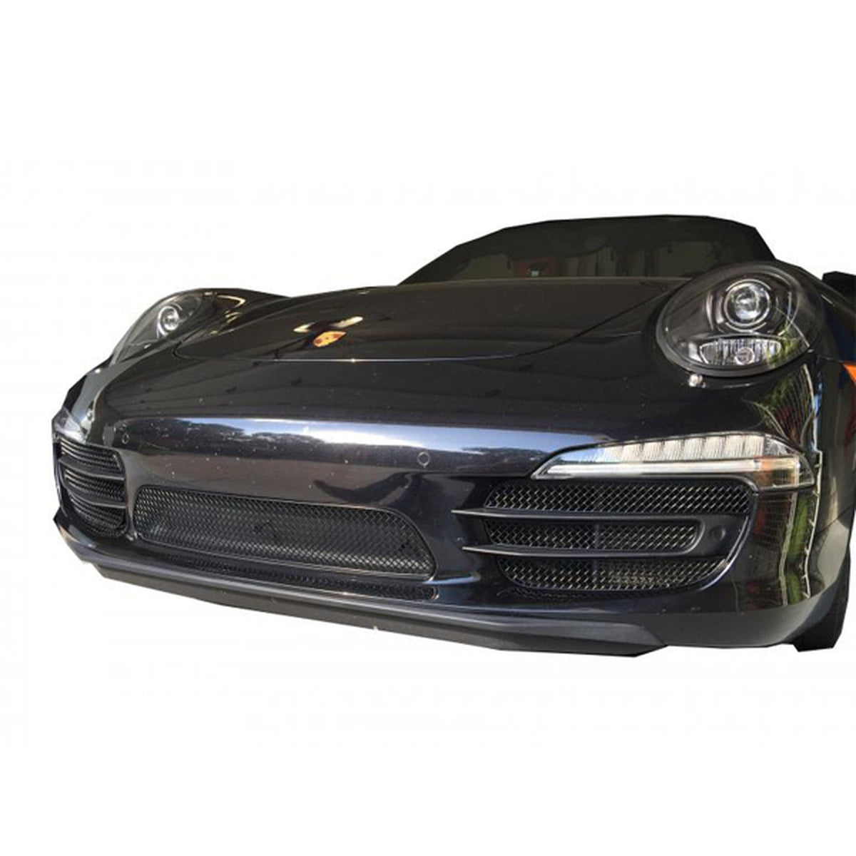 Edelstahl-Kühlergrill-Set für vorderer Stoßfänger ZunSport. Porsche 911.1 C4S (PDK mit Parksensoren)