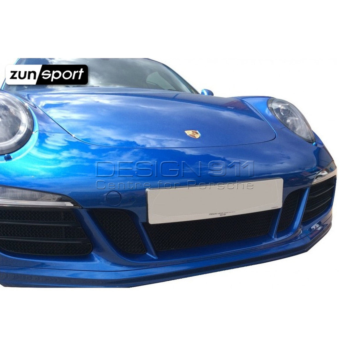Edelstahl-Kühlergrill-Set für vorderer Stoßfänger ZunSport. Porsche 991 GTS (mit Parksensoren)