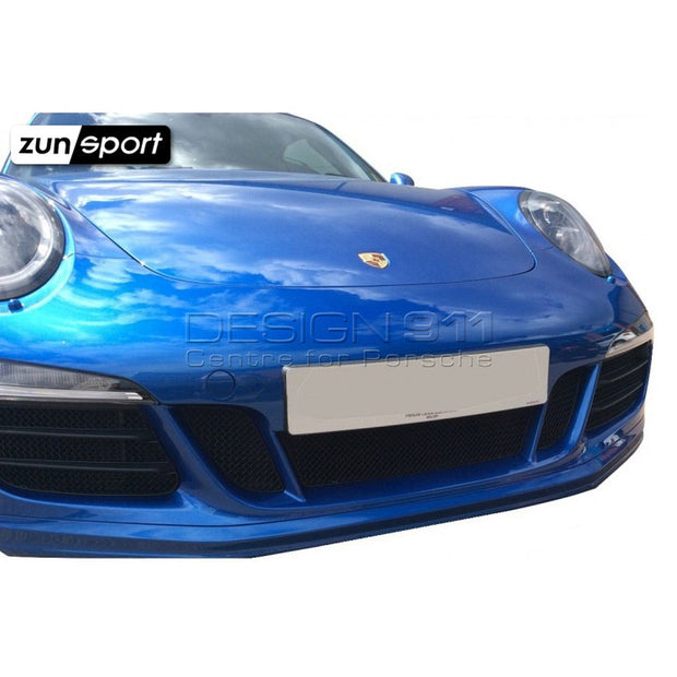 Edelstahl-Kühlergrill-Set für vorderer Stoßfänger ZunSport. Porsche 991 GTS (mit Parksensoren)