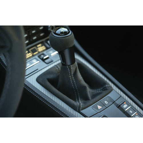 PDK Sport Button and Gear Lever Boot Upgrade Set, black Race-Tex / blue stitching. GT3