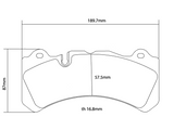 Brembo Sport-Beläge für GT-6-Kolben-Sattel vorne | Porsche Cayenne 958, Macan 95B (2010–2021) – Bild 3