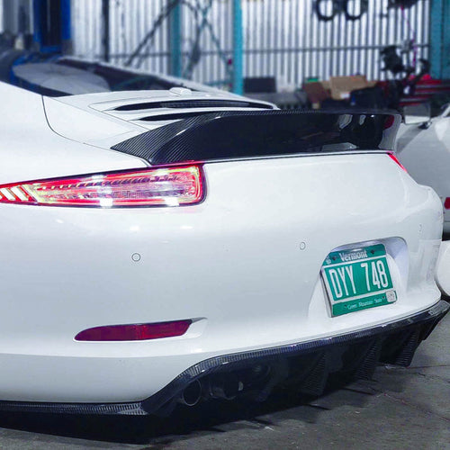 Carbon Ducktail and Rear Diffuser Kit. Porsche 991.1