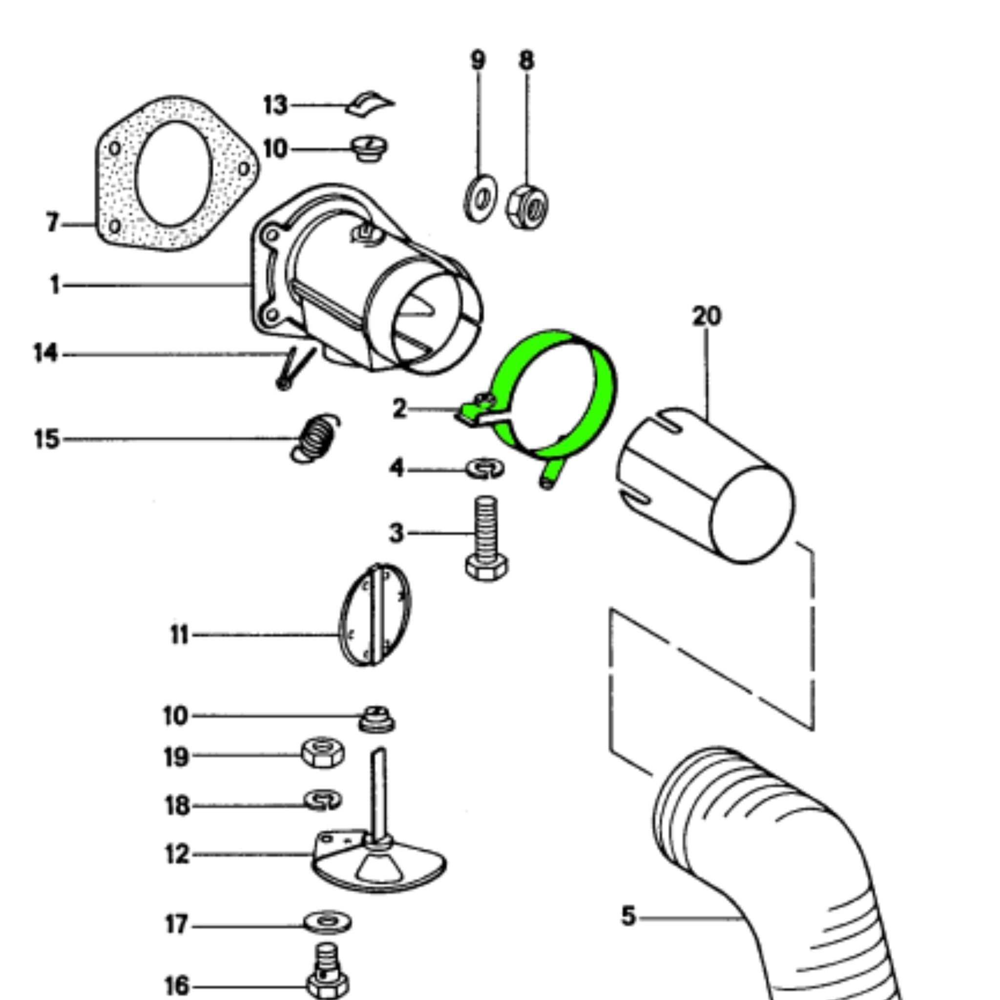 Heater Hose Clamp Upper & Cable Holder Porsche 911 (1965-1986)