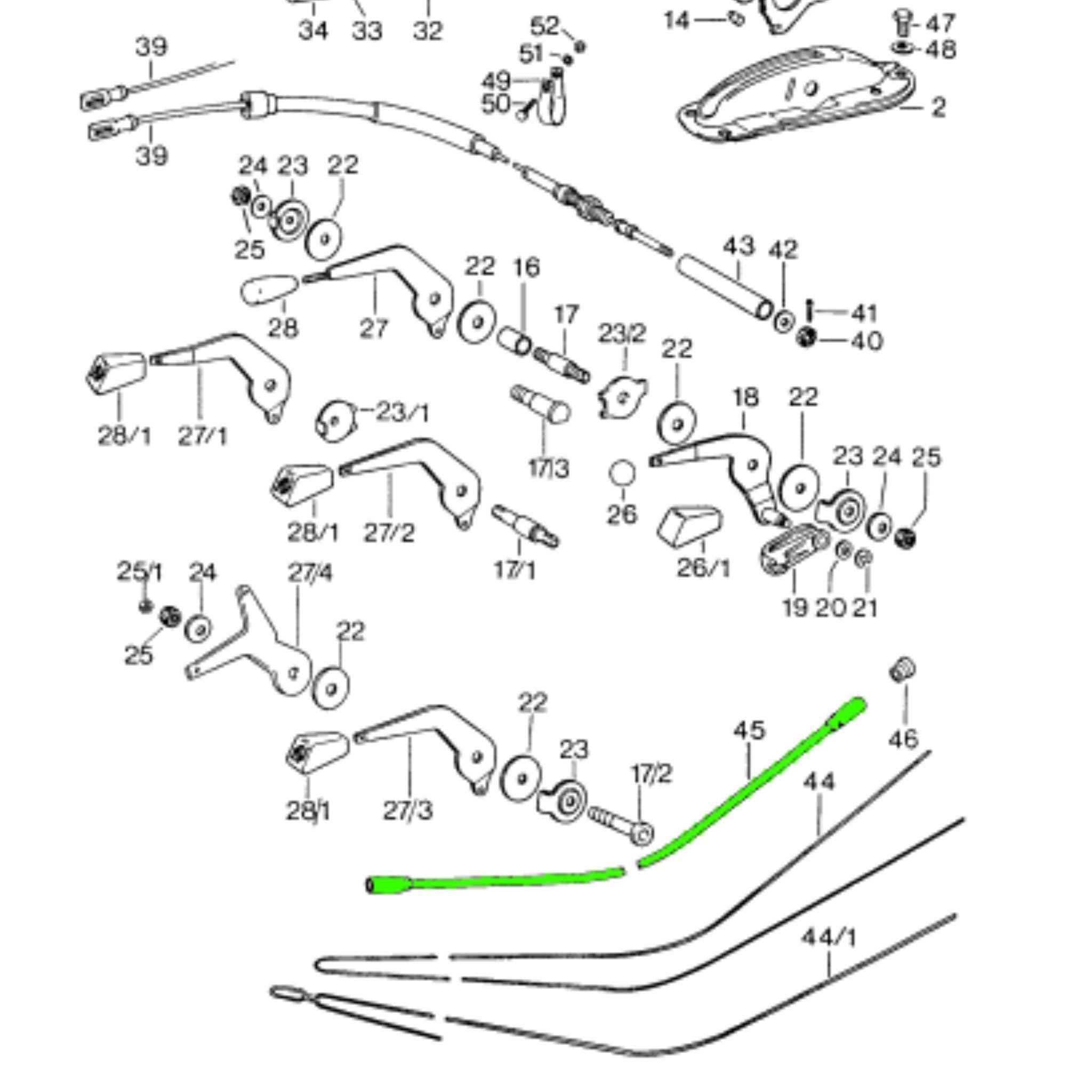 Outer Cable Guide for Heater Flap Cable Porsche 911 65-86