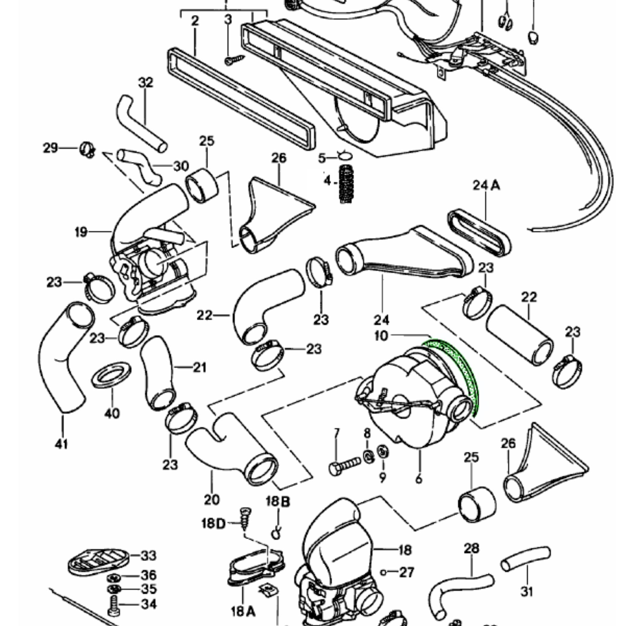 Dichtring Heizungsgebläse Schaumstoff Porsche 911 63-89