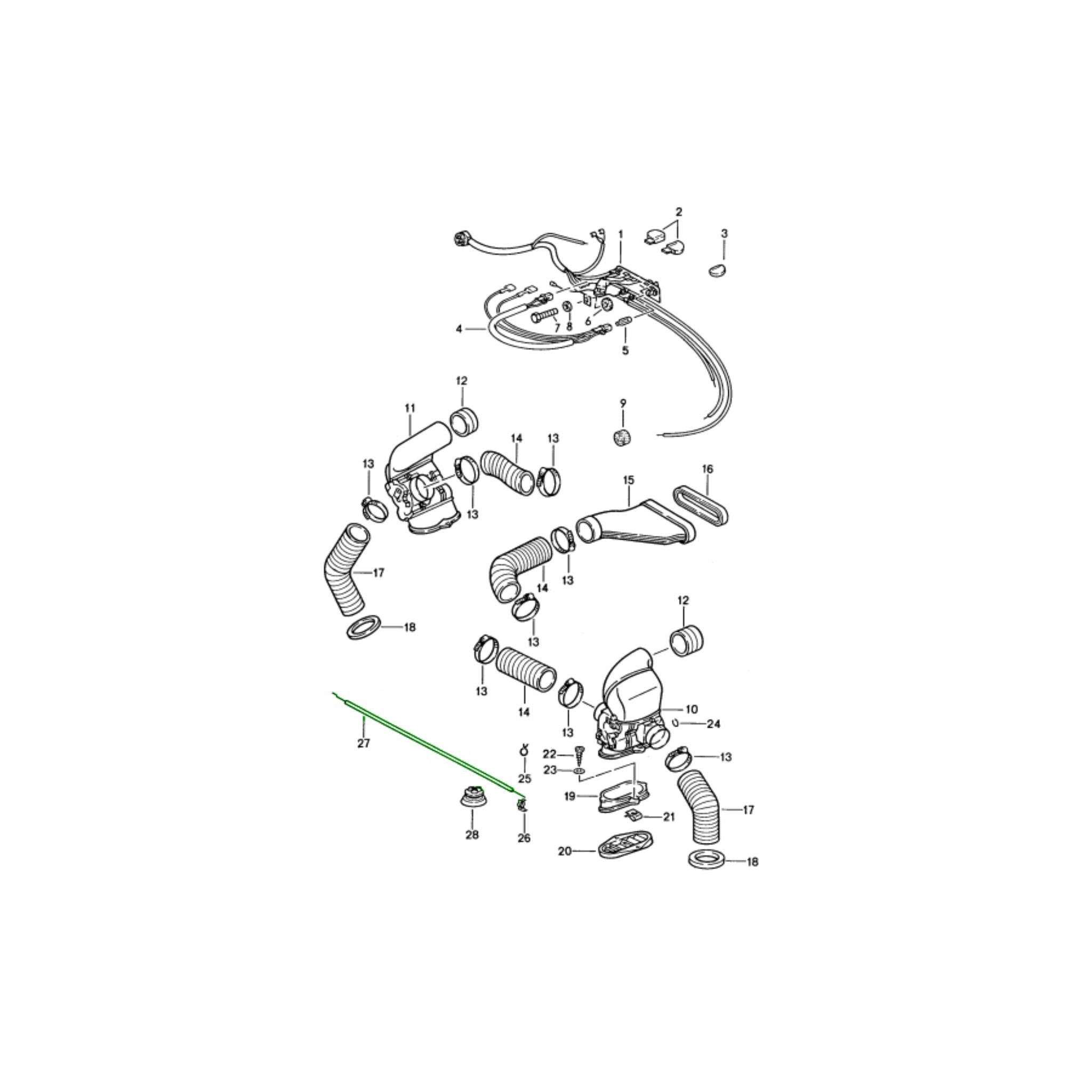 Steuerbowdenzug Heizung Original Porsche 911 (1969-1989)