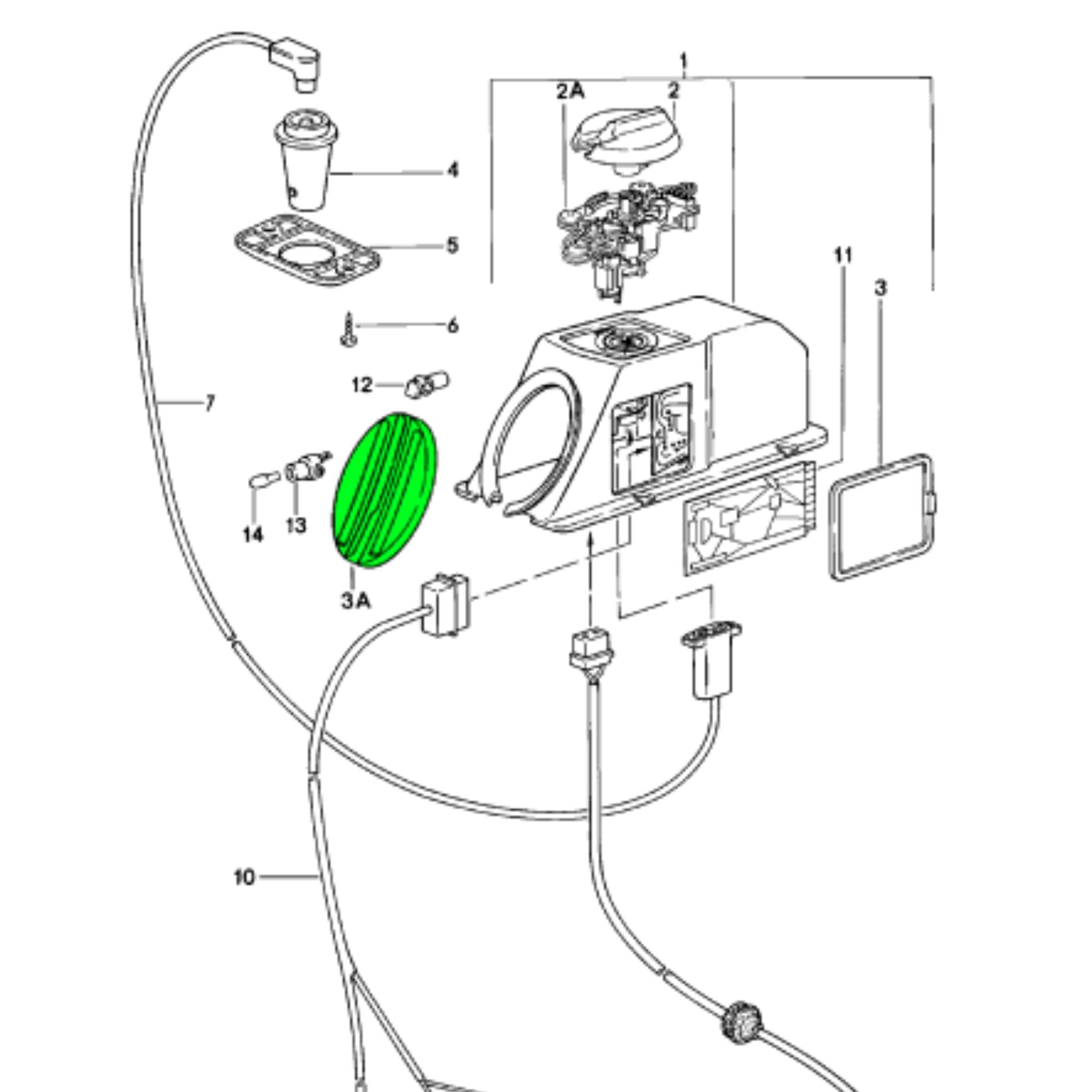 Boot for automatic heating control Porsche 911 (74-89)